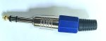 6.3MM Stereo Jack Male Metal W plastic Nut