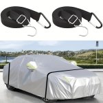 2PCS Car Cover Windproof Belt Nylon Adjustable Car Hood Safety Protection Belt Car Clothe Gust Fix Belt Car Hood Windproof Rope