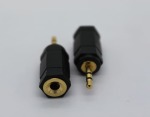 Cyberdyne 3.5MM Stereo Female To 2.5MM Stereo Male Adaptor Full Metal Gold - Computer World