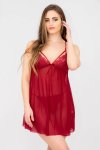 Lace Sheer Baby Doll Lingerie Nightdress With Matching G-string Free Size Small To 2XL