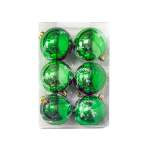 Xmas Bauble Green With White