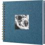 Self-adhesive Family Photo Album 80 Pages - 10 Inch Spiral Bound Blue