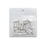Fashion Hair Dreadlock Beads 25 Pack - Silver