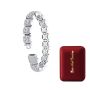 Lepave 10MM Full Diamond Tennis Bracelet For Men And Women With Velvet Box