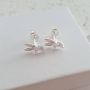 Betty-may 925 Sterling Silver Cz Bunny Rabbit Earrings