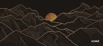 Eclipsed Ridge Full Desk XL Coverage Gaming And Office Mouse Pad