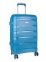 Voyager Pacific Medium 65cm Wheel Trolley Case Blue