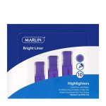 Marlin Bright Liners Highlighter 10'S Purple Pack Of 6