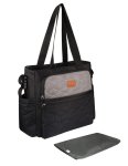 Totes Babe Caricia 22L Diaper Tote Bag Black grey