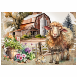 Deco Print Chubby Lamb