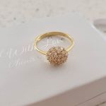 Calah Gold Gold Plated 925 Sterling Silver Cz Ring - Size 5