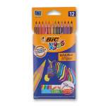 BIC Kids Evolution Stripes Colouring Pencils 12-PACK