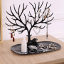 Elegant Large Antler Jewelry Storage Box With Tray Base Chic Desktop Stand Organizer For Necklaces Earrings Durable Plastic Multi-Functional Space-Saving Display Accessory