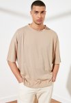 Drop Shoulder Short Sleeve Tee - Stone