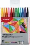 Multi-coloured Retractable Wax Crayon Set 12 Piece