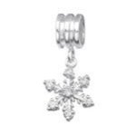 A214-C28870 - 925 Sterling Silver Snowflake Charm European Charm Bead