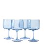 - Riviera 4 Pack Crystal Gin Glasess - Blue