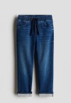 Cotton Denim Joggers - Dark Denim Blue