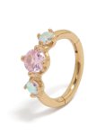 Goldair Gold Plated Surgical Steel Multi Cubic Zirconia Circle Clicker Ring