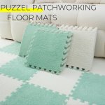 10PCS Household Home Splicing Carpet Bedroom Full Pair Living Room Balcony Square Floor Mat Bedside Dirty Washable Mat Large Are