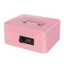 Goehiaul Cash Box With Combination Lock And Money Tray Metal Money Box For Cash Small Cash Box For Money Safe 7.87"X6.3"X3.54" Pink