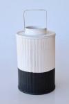 Black & White Bamboo Lantern 46X23CM