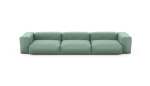 Three Module Sofa - Velvet - Mint - 377CM X 115CM
