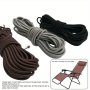 4PCS Sun Lounger & Recliner Chair Repair Kit - Durable Elastic Cord Set For Outdoor Furniture Includes 2 Long & 2 Short Straps In Black Grey Coffee