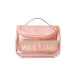 Portable Waterproof Cosmetic Travel Bag With Hanging Hook RE-10 Pink