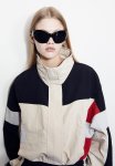 Nylon Windbreaker - Light Beige Block-coloured