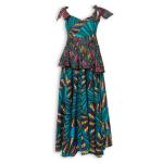 Blue Maxi Dress & Doek