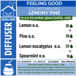 S.o.s. Kitchen Deo - For Diffuser Recipe Synergy - Lemony Pine - Happy Home Collection