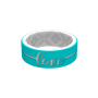 Eternal Love Silicone Rings - Turquoise/white / 13