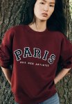 Motif-detail Sweatshirt - Dark Red paris