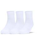 Adult Ua Training Cotton Quarter Socks 3-PACK - WHITE-100 Md