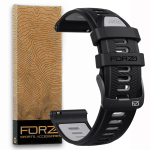 Elite 22MM Quick Release Two-tone Watch Strap - Black grey