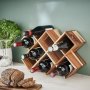 Wine Rack Acacia W43 X H29 X D14.5CM