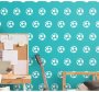 Soccer Balls Pattern Wallpaper Teenage Bedroom