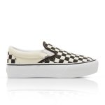 Vans Women's Checkerboard Classic Slip-on Platform Black white Sneaker
