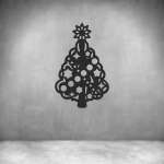 Christmas Tree Wall Art D25 - 600MM Silver