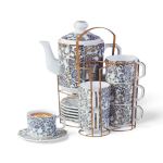13 Piece Tea Set Multicoloured