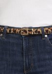 Leopard Print Skinny Belt