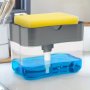 1pc Dish Soap Pump Dispenser And Sponge Holder Metallic Silvery For Kitchen Sink No Sponge 4.5in*2.5in*0.7in 167.83g