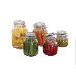 5 Piece Storage Jar Set Clear