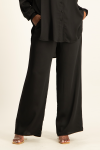 Carey Satin Pant - Black - S