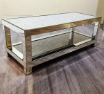 Diamond Crushed Mirrror Coffee Table 2TIER
