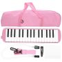 Melodica 32 Key Wind Musical Instrument Suitable For Beginner Practice Bag Pink