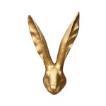 Small Gold Long Ear Bunny Head