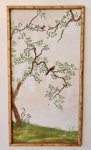 Pale Pink Chinoiserie Framed Bird Tree 3X85X45CM