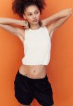 Linen-blend Pull-on Shorts - Black